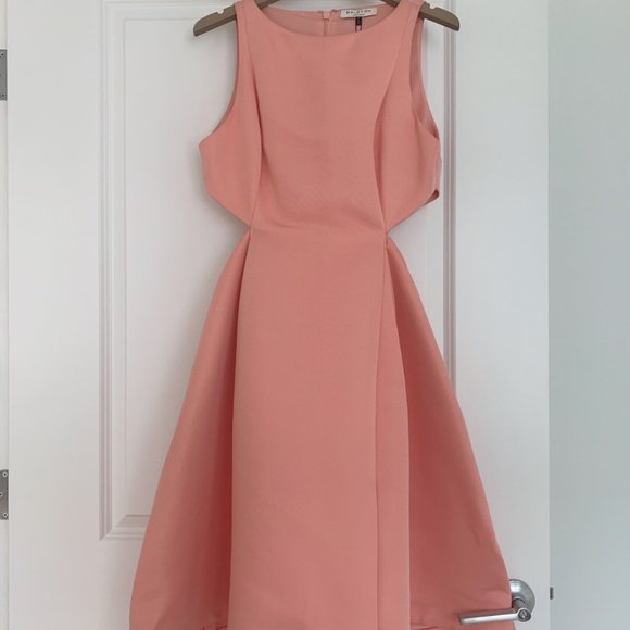 NWT Halston Heritage Women's Cut Out Flared Dress - Picture 3 of 7